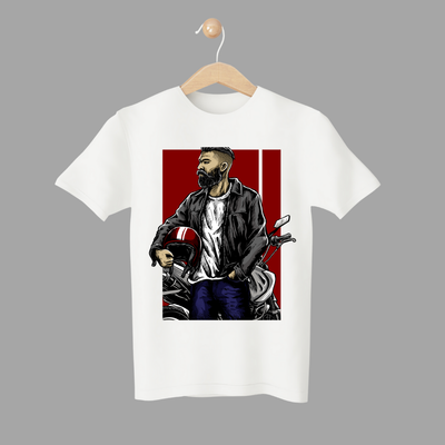 Crew neck Biker tshirt