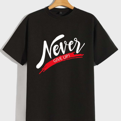Crew neck Black Tshirt