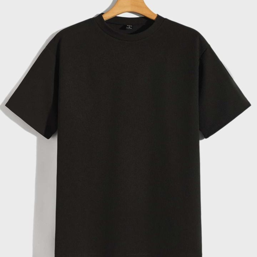 Crew neck Black Tshirt