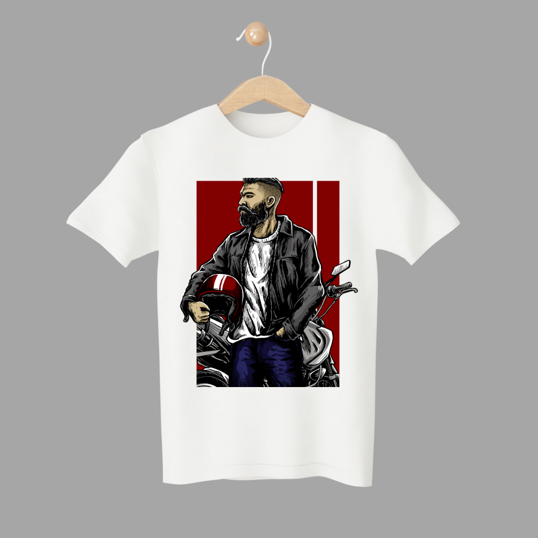 Crew neck  Biker tshirt